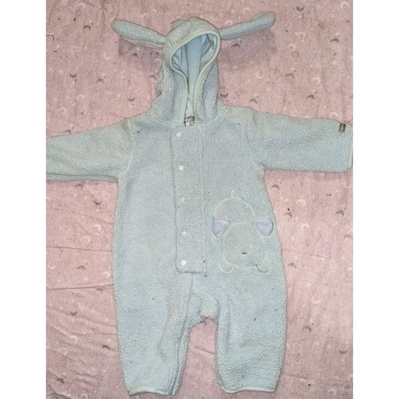 Carter's Blue Fleece Coat/Bunting - Picture 4 of 4